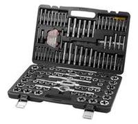 VEVOR Coffret Tarauds et Filières 116 Pièces Métrique M3-M18 et SAE Kit de Taraudage et Filetage en Acier Mallette de Transport Outils pour Tarauder et Fileter Construction Réparation Auto Plomberie