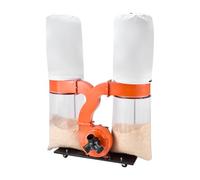 Système d'aspiration VEVOR, 2634,47 m³/h Système d'aspiration des copeaux 2,5 microns, 3,0 CV Système de collecte de la sciure avec deux sacs de collecte des poussières de 132,5 L et deux sacs filtran