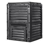 VEVOR Composteur de Jardin 300 L Bac à Compost Extérieur sans BPA avec Couvercle Porte Inférieure Grande Capacité Facile à Installer pour Collecte des Feuilles Compostage Création Rapide Sol Fertile