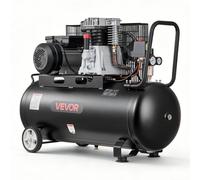 VEVOR Compresseur à Air 100 L Réservoir Compresseur d'Air à Courroie 3 kW pour Réparation Automobile, Gonflage Pneus, Peinture Pistolet, Clouage Bois, 226 L/min à 6,2 bar, Max. 10 bar, Portatif Mobile