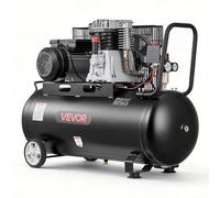 VEVOR Compresseur à Air 100 L Réservoir Compresseur d'Air à Courroie 3 kW pour Réparation Automobile, Gonflage Pneus, Peinture Pistolet, Clouage Bois, 226 L/min à 6,2 bar, Max. 10 bar, Portatif Mobile