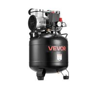 VEVOR Compresseur à air vertical sans huile 30 L 1,5 kW 113 L/min 6,2 bar (max 10 bar) sur roues