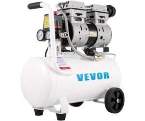 VEVOR Compresseur d’Air Sans Huile 25 L, Compresseur d'Air Horizontal à Faible Bruit, Moteur en cuivre, convient à la réparation à domicile /le gonflage des pneus /le nettoyage du chauffage au sol