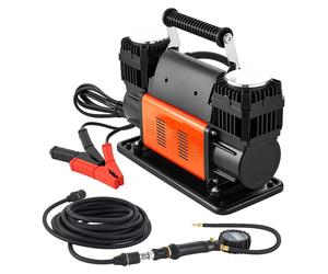 VEVOR Compresseur d'air haute performance à deux cylindres, 300 L/min, gonfleur de pneus portable, 12 V, 150 PSI, pompe à air tout-terrain avec manomètre numérique & adaptateurs pour poids lourds, voi