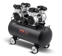 VEVOR Compresseur d'air silencieux portable sans huile Réservoir 75 L 2,65 kW 14,6 CFM 90/125 PSI