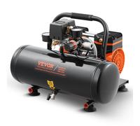 VEVOR Compresseur d'Air sans Huile, Réservoir Acier 8 L, 860 W, 2,5 CFM 8 bar, Pression Maximale 120 PSI, Compresseur Silencieux Portable pour Réparation Automobile, Gonflage Pneus, Peinture Pistolet