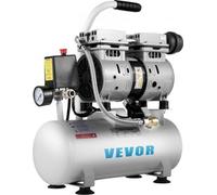VEVOR Compresseur d'air ultra silencieux 0,75 CV, compresseur d'air 2 gallons, compresseur d'air sans huile réservoir en acier 550 W, compresseur d'air portable, compresseur ultra silencieux pour les 