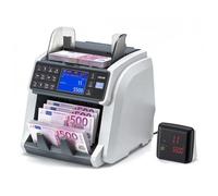VEVOR Compteuse de Billets Multidevises et Valeurs Mixtes, Détecteur de Faux Billets Contrefaçon par CIS/UV/MG/IR/DD/DBL/HLF/CHN, pour Banque Caisse, avec Écran Externe, Vitesse de Comptage Réglable