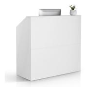 VEVOR Comptoir de Réception 118x50x111,5 cm, Banque d'Accueil Rectangulaire, Bureau de Réception, Facile à Nettoyer et Installer, Meuble pour Vente au Détail, Caisse, Hall, Salon de Beauté et Bureau