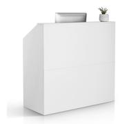 VEVOR Comptoir de Réception 118x50x111,5 cm, Banque d'Accueil Rectangulaire, Bureau de Réception, Facile à Nettoyer et Installer, Meuble pour Vente au Détail, Caisse, Hall, Salon de Beauté et Bureau