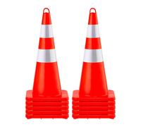 Cône de Signalisation Cône de Chantier Réfléchissant 10PCs 73 cm de Haut