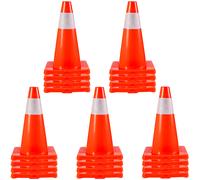 VEVOR Cône de signalisation 45,7 cm – Réfléchissant, base PVC – Lot 20 pièces