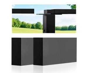 VEVOR Connecteur pour Garde Corps à Câble, Lot de 2, Raccord Invisible pour Rampe d'Escalier de Balcon Rectangulaire, en POM, Forme Plate, pour Utilisation Intérieure, Extérieure, Terrasse, Noir Mat