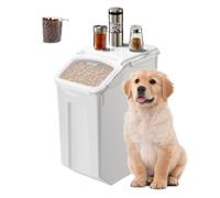 VEVOR Conteneur de Stockage de Riz 20 L, Boîte de Conservation Alimentaire Hermétique, Bac à Céréales avec Roulettes et Tasse à Mesurer, Rangement pour Nourritures d’Animaux de Compagnie Ingrédients