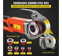 VEVOR, coupe-filet électrique pour tubes, 2300W, machine de coupe-filetage pour tubes, kit d'entraînement portable pour travaux lourds, coupe-filet pour tubes 220V, coupe-filet portable pour tubes ave