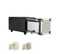 VEVOR Coupe-Frites Électrique, Coupe-Légumes Multifonction avec Lame en Acier Inoxydable de 12,7 mm et 9,5 mm, Trancheuse de Pommes de Terre avec Pieds Antidérapants, pour Concombres, Carottes
