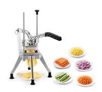 VEVOR Coupe Frites Manuel Professionnel, Coupe Légumes en Bâtonnets Multifonction, pour Pomme de Terre Cuisine Restaurant, Grille 6 mm en Acier Inoxydable, Poignée Ergonomique et Pieds Antidérapants