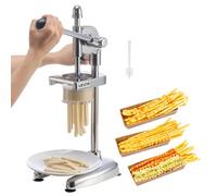 VEVOR Coupe-frites Pomme de Terre Professionnel, Presse-frites Longues Manuel, en Acier Inoxydable, avec Poignée Ergonomique, Outil de Préparation Culinaire pour Cuisine, Restaurant, Domicile