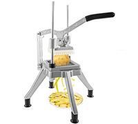 VEVOR Coupe-Frites Professionnel Manuel Coupe-Légumes Multifonction Commercial en Inox Lame de 0,64 cm Coupe Pomme de Terre Fruits en Bâtonnets Dés avec 2 Lames de Rechange pour Restaurant Cuisine