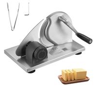 VEVOR Coupe-pain manuel, coupe-fromage à épaisseur de coupe réglable (0–15 mm), coupe-pain manuel doté d'une lame en acier inoxydable à micro-dentelures, idéal pour la cuisine, la boulangerie et les r