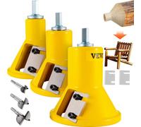 VEVOR Coupe-tenon, 25,4 mm et 38 mm et 50,8 mm, coupe-meubles en aluminium et en acier de qualité supérieure, avec deux lames droites et vis à bouton, kit Home Master, outil de démarrage co