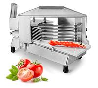 VEVOR Coupe-tomates Commerciale, Trancheuse à Tomates de 6,35 mm, Trancheur pour Tomates Robuste en Acier Inoxydable, avec Pieds Antidérapants, pour Couper les Tomates, les Concombres et les Bananes