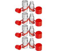 VEVOR Coupleur Hydraulique Rapide 4 Kits Raccord Rapide Hydraulique Corps 12,7 mm Filetage NPT 1/2" à Face Plate en Acier Haut Débit 45,5 L/min Connecteur pour Chargeuse Compacte Conduite Hydraulique