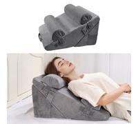 VEVOR Coussin Incliné Lit, Oreiller Triangulaire Orthopédique Réglable, Rembourrage Mousse, Housse Lavable, Coussin de Lecture Lit pour Soulagement Reflux Acide, Soutien Dos, Jambes, Bras, Gris Foncé