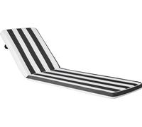 VEVOR Coussins pour chaises longues, 1889x561x71mm, coussins pour chaises longues d'extérieur, hydrofuges et grand teint, coussins pour chaises longues, coussins épais pour terrasses de piscine, noir-