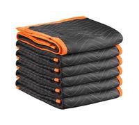 VEVOR Couverture de Déménagement, Lot de 6, 183 x 101 cm, avec Rembourrage en Coton, Tissu Non Tissé, Grandes Couvertures Garde Meubles pour Transport, Emballage, Protection Rayures Chocs de Meubles