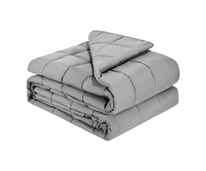 VEVOR Couverture Lestée 11,5 kg Couette Lourde 152x203 cm Toutes Saisons Respirante, avec Perles de Verre, Convient aux Personnes 113-140 kg, pour Soulager Anxiété et Stress, Améliorer Sommeil, Gris