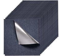 VEVOR Dalle de Moquette Autocollante, 61 x 61 cm, Lot de 15, Couverture 5,6 ㎡, Épaisseur 5 mm, à Poils Ras, Revêtement de Sol Doux Modulaire Carré Résistant pour Salon, Bureau, Chambre de Séjour, Gris