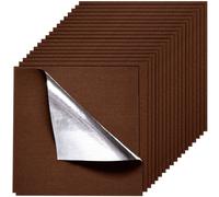 VEVOR Dalle de Moquette Autocollante, 61 x 61 cm, Lot de 20, Couverture 7,4 ㎡, Épaisseur 5 mm, à Poils Ras, Revêtement de Sol Doux Modulaire Carré Résistant pour Salon, Bureau, Chambre, Marron Foncé