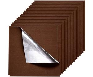 VEVOR Dalle de Moquette Autocollante, 61 x 61 cm, Lot de 20, Couverture 7,4 ㎡, Épaisseur 5 mm, à Poils Ras, Revêtement de Sol Doux Modulaire Carré Résistant pour Salon, Bureau, Chambre, Marron Foncé