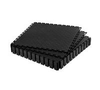 VEVOR Dalles de Garage Emboîtables, Lot de 16, Revêtement de Sol Garage Modulaire 513 x 513 x 5 mm, Tapis Antidérapants en PVC pour Garages, Ateliers de Réparation, Entrepôts et Locaux à Outils, Noir