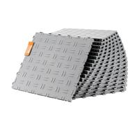 VEVOR Dalles de garage emboîtables, lot de 25, carrelage PP de revêtement de sol garage, 305 x 305 x 13,4 mm, texture double face antidérapante, pour garages, sous-sols, ateliers de réparation, argent