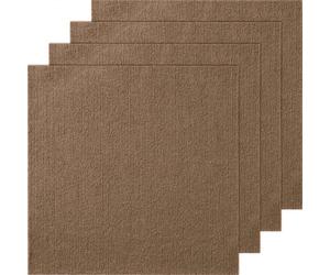 VEVOR Dalles de moquette à décoller et à coller, 457 x 457 mm, tapis de sol auto-adhésif, rembourré et doux, installation facile pour chambre, salon, intérieur et extérieur (10 pcs, marron foncé)