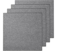 VEVOR Dalles de moquette à décoller et à coller, 610 x 610 mm, tapis de sol auto-adhésif, douces et rembourrées, installation facile, pour chambre, salon, intérieur et extérieur (9 pcs, gris clair)