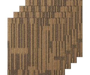 VEVOR Dalles de moquette réutilisables, 50x50 cm, tapis de sol carré avec rembourrage, 12PCS, dalle poils courts facile à installer protège les sols durs pour chambre à coucher, salon, marron mélangé