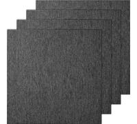 VEVOR Dalles de moquette réutilisables, 50x50 cm, tapis de sol carrés avec rembourrage, 20PCS, dalle poils courts facile à installer protège les sols durs pour chambre à coucher, salon, gris foncé