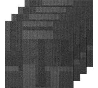 VEVOR Dalles de moquette réutilisables, 61x61 cm, tapis de sol carré avec rembourrage, 24PCS, dalle poils courts facile à installer protège les sols durs pour chambre à coucher, salon, gris mélangé