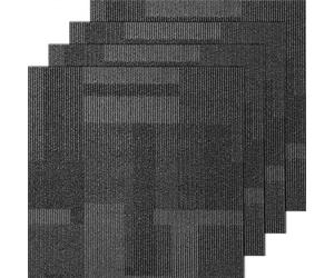 VEVOR Dalles de moquette réutilisables, 61x61 cm, tapis de sol carré avec rembourrage, 24PCS, dalle poils courts facile à installer protège les sols durs pour chambre à coucher, salon, gris mélangé
