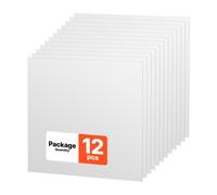VEVOR Dalles de Plafond en PVC 605x605 mm Lot de 12, Panneaux Blancs pour Plafond Suspendu, PVC Expansé, Résistant à l'Eau, Découpe Facile, Facile à Nettoyer, pour Maison, Bureau, Cuisine et Salon