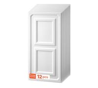VEVOR Dalles de Plafond en PVC 605x1215 mm Lot de 12, Panneaux de Plafond 3D Texturés Décoratifs pour Faux Plafond, Maison et Bureau, Résistant aux Chocs, Surface à Peindre, Facile à Découper, Blanc