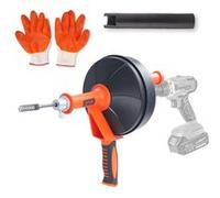 VEVOR Furet Déboucheur de Canalisation 762 cm Furet de Plomberie avec Tige pour Perceuse Déboucheur Drain avec Tuyau de Protection et Gants pour Déboucher Tuyaux Toilettes Évier Cuisine Salle de Bain