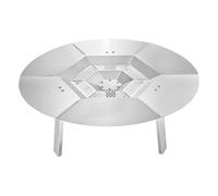 VEVOR Déflecteur de Chaleur pour Foyer Solo Stove Bonfire 63,5 cm, Diffuseur de Chaleur Rond pour Brasero Bois, Acier Inoxydable 304, Pare-Chaleur de Brûleur Amovible, pour Camping Cuisiner Plein Air