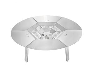 VEVOR Déflecteur de Chaleur pour Foyer Solo Stove Bonfire 63,5 cm, Diffuseur de Chaleur Rond pour Brasero Bois, Acier Inoxydable 304, Pare-chaleur de Brûleur Amovible, pour Camping Cuisiner Plein Air