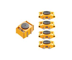 VEVOR Déménageur de Machines 4PCS Chariot de Transport Charge Lourde 12 T Transporteur Équipements Industriels 4 Roues en Acier au Carbone Socle Antidérapant Rotation 360° pour Entrepôt Atelier Usine