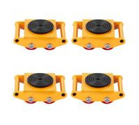VEVOR Déménageur de Machines 4PCS Chariot de Transport Charge Lourde 8 T Transporteur Équipements Industriels Acier au Carbone Socle Antidérapant Rotation 360° 4 Roues PU pour Entrepôt Atelier Usine