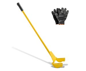 VEVOR Démonte Palette 907,18 kg Outil Démonte Palettes 114 cm Barre Démontage pour Retrait Planches de Terrasse, Planchers, Charpentes, Toitures, Moulures, Cloisons Sèches, avec Poignée Acier Carbone